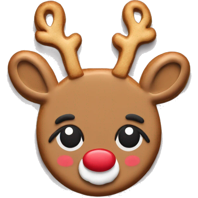  Reindeer gingerbread cookie emoji