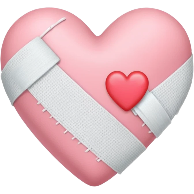 a heart con una venda like this ❤️‍🩹 but baby pink  emoji