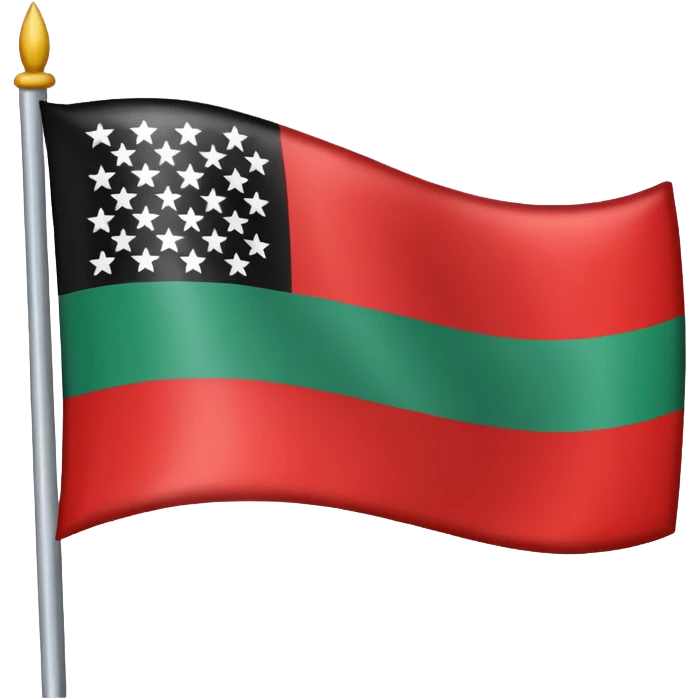 African American flag emoji emoji