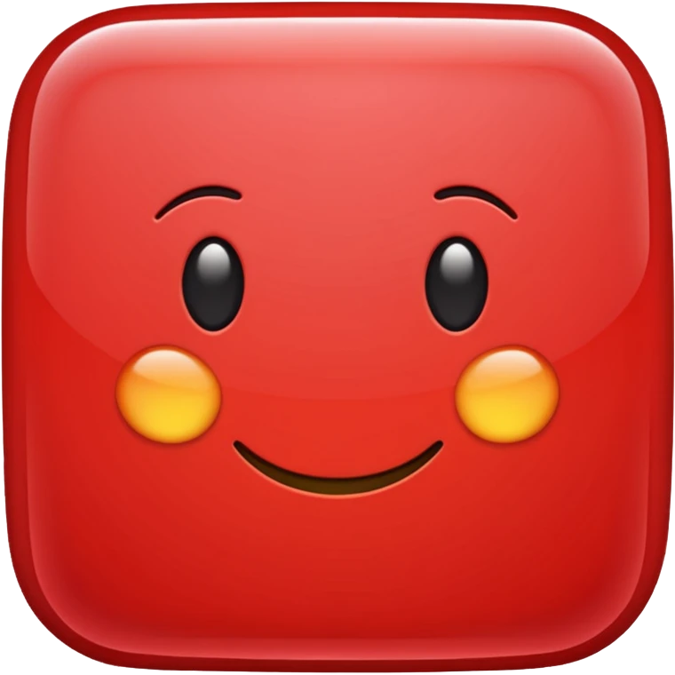 Generate a rounded rectangular red shape emoji