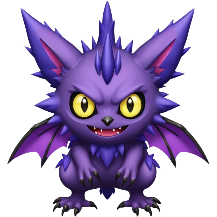 Venonat-Sableye-Noibat-fusion, full body emoji