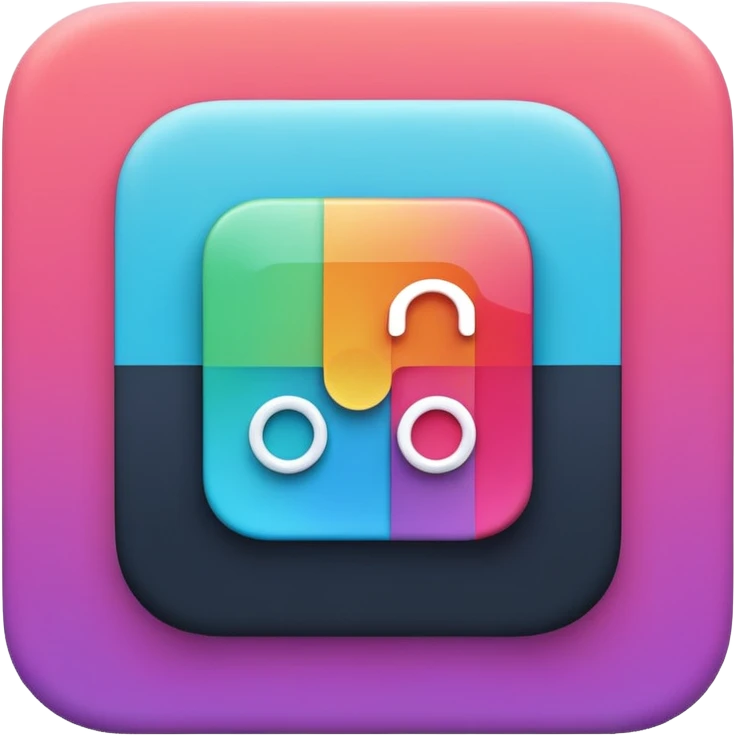 Create a modern, clean vector illustration of the Deezer app icon, designed in a smooth flat + soft 3D illustration style.
The icon should be placed inside a rounded square app icon shape, centered perfectly.


 emoji