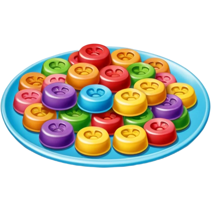 Gomitas en un plato emoji