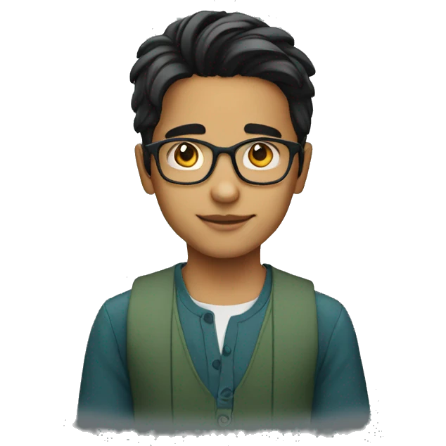 Pakistani glasses boy emoji
