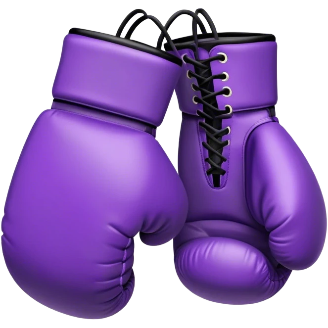 Purple box gloves  emoji