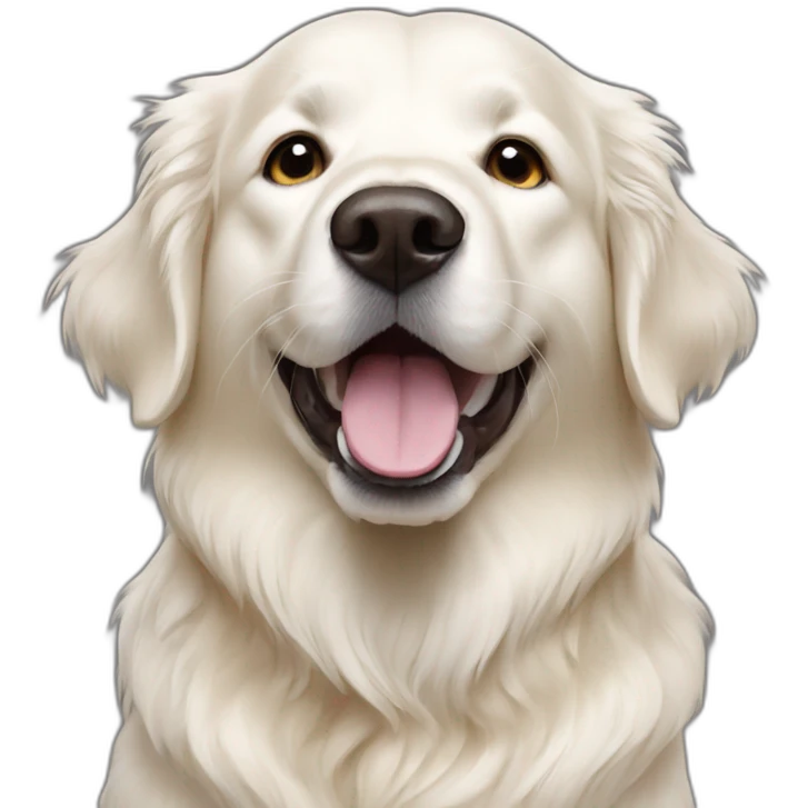 White golden retriever emoji