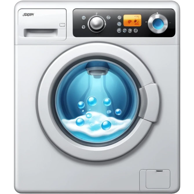 washing machine with bubbles emoji