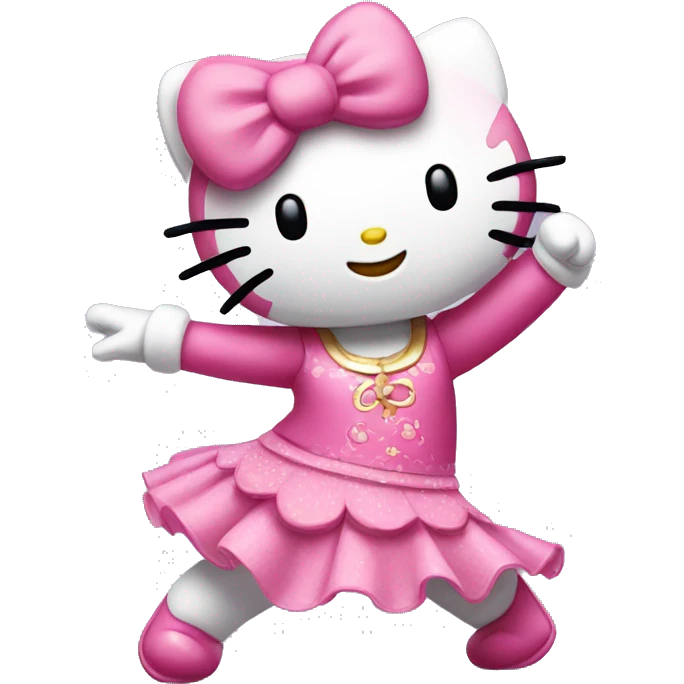 Hello kitty dancing emoji