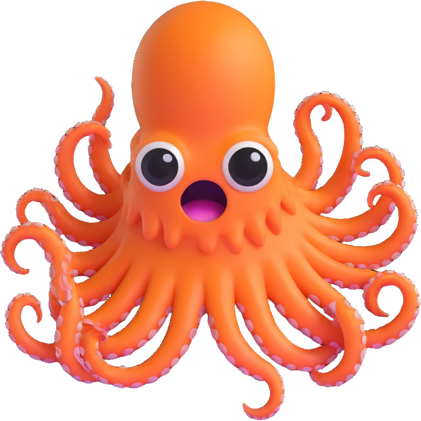 cute little monster with multiple eyes and tentacles like in Monsters Inc emoji
