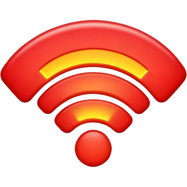 Wifi red emoji