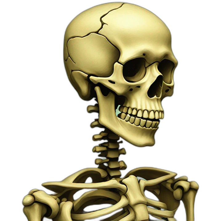 Van gogh Skeleton emoji