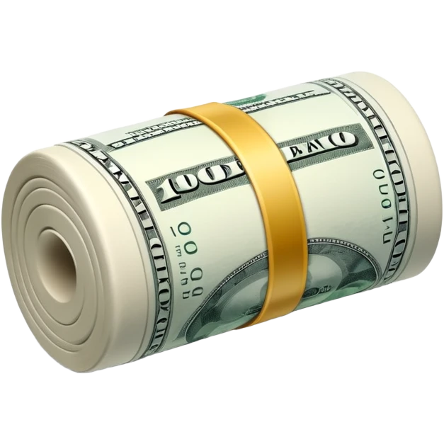 100$ dolar roll to sniffing coke emoji
