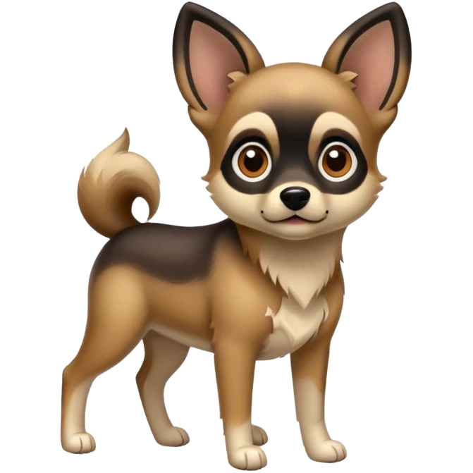 Black fawn dog emoji