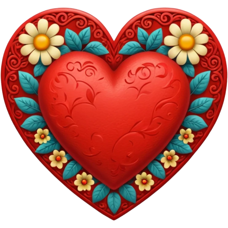 heart with a floral border emoji