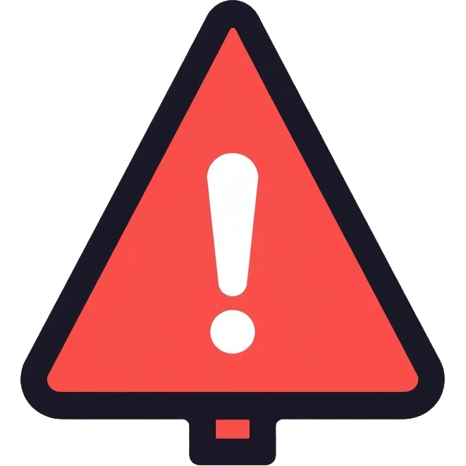 warning bell with red exclamation mark emoji
