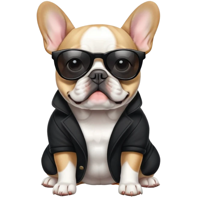 French bulldog with sunglasses  emoji