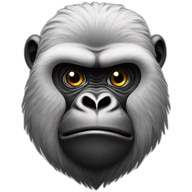 the body of a gorilla with the face of an owl emoji