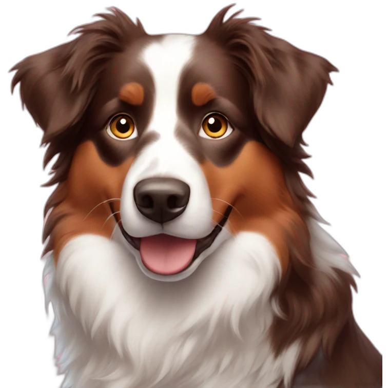 Disney red tri Australian shepherd emoji