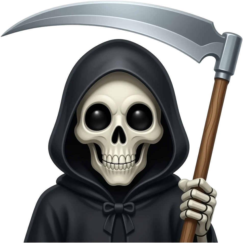 Grim reaper with scythe emoji