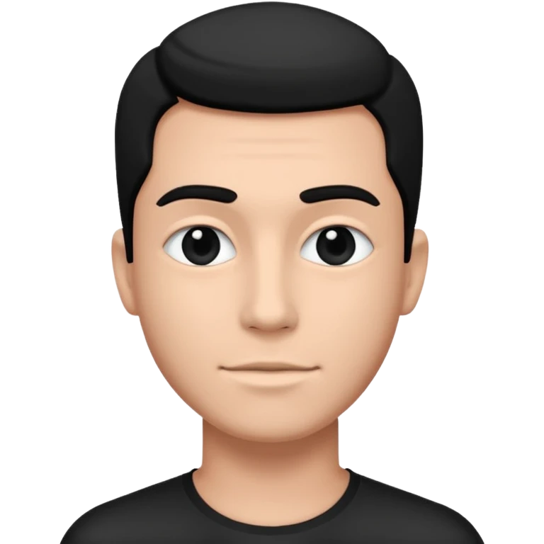 Male black white photo style face emoji