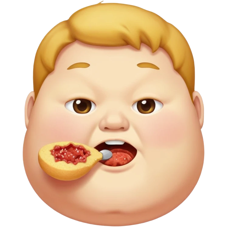 Fat person eating lint emoji