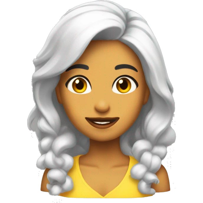 Chica aperlada poniéndose gloss  emoji