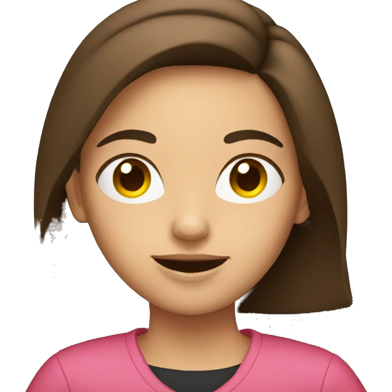 Brunette girl driving a car emoji