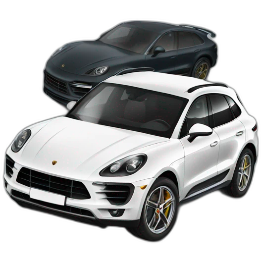 Porsche macan white turbo emoji