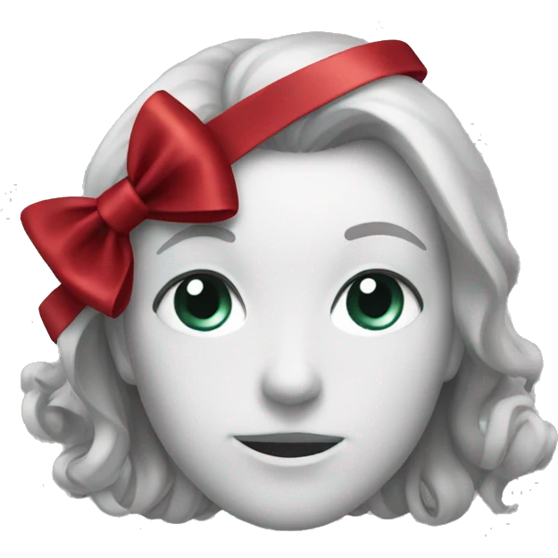 dark red bow emoji