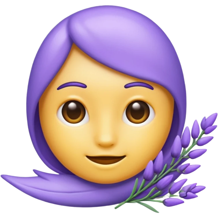 A ted fialovou levanduli emoji emoji