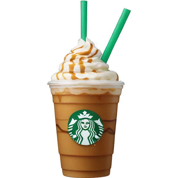 Starbucks caramel Frappuccino  emoji