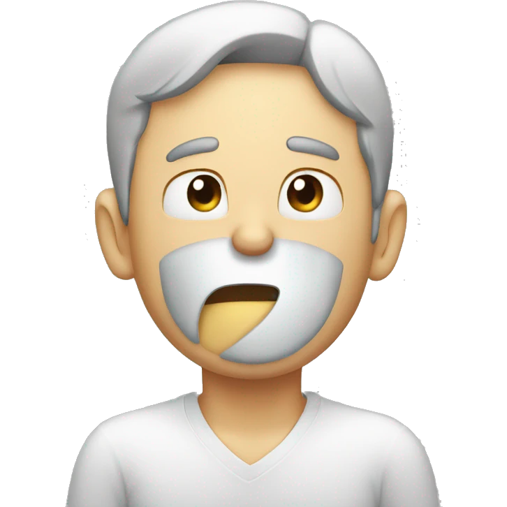 Man holding his ears in pain emoji