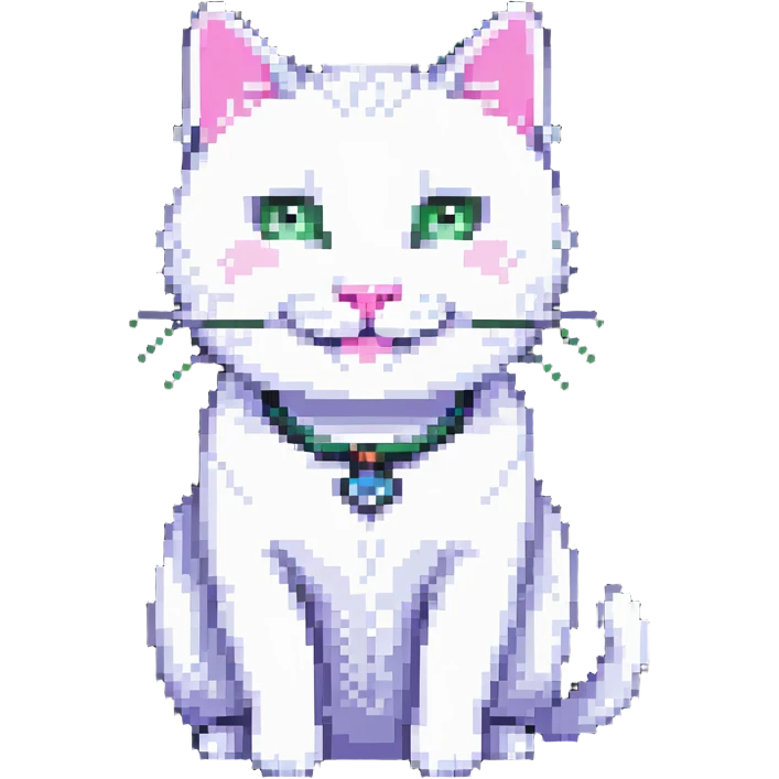 smiling white cat emoji