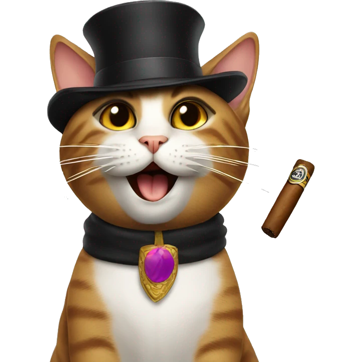cat with cigar emoji