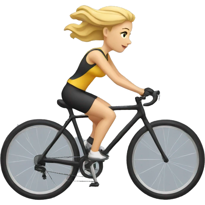 blonde woman Cycling emoji