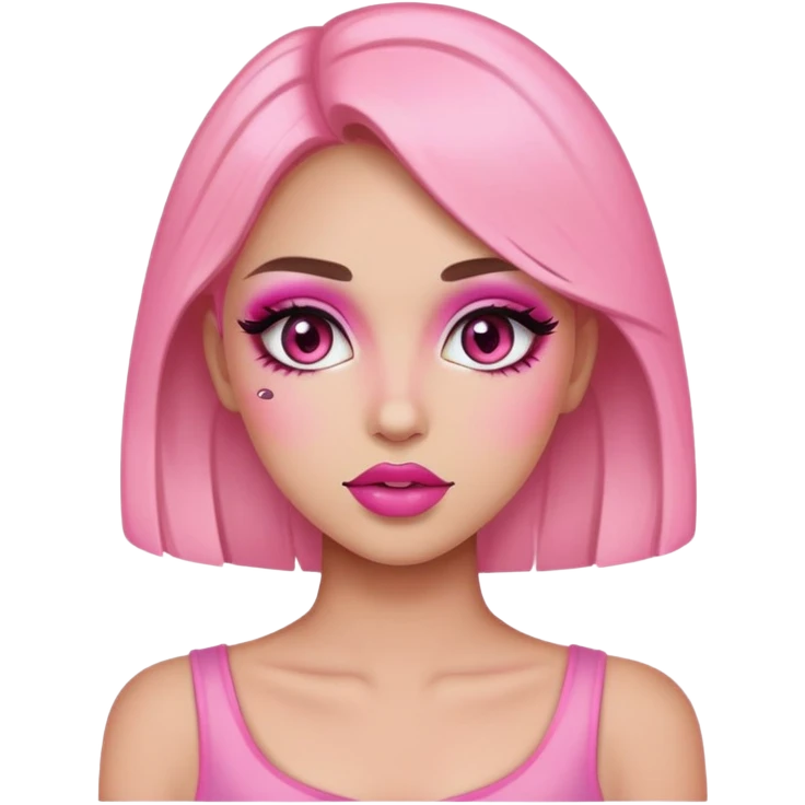 Girl with makeup pink  emoji