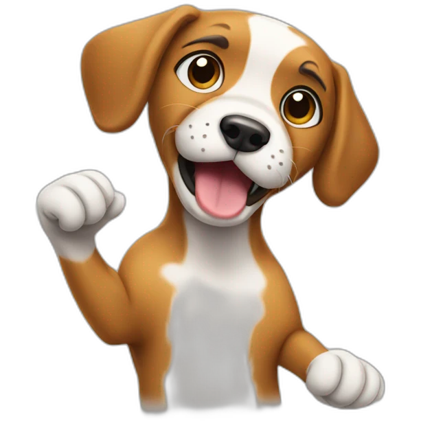 Dog dab emoji
