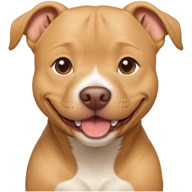 Blonde pitbull smiling emoji