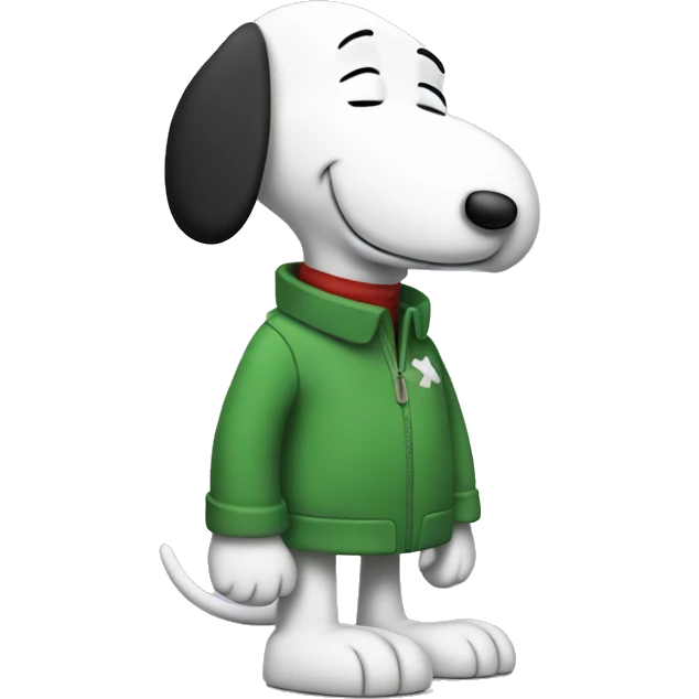 snoopy from peanuts salutes emoji