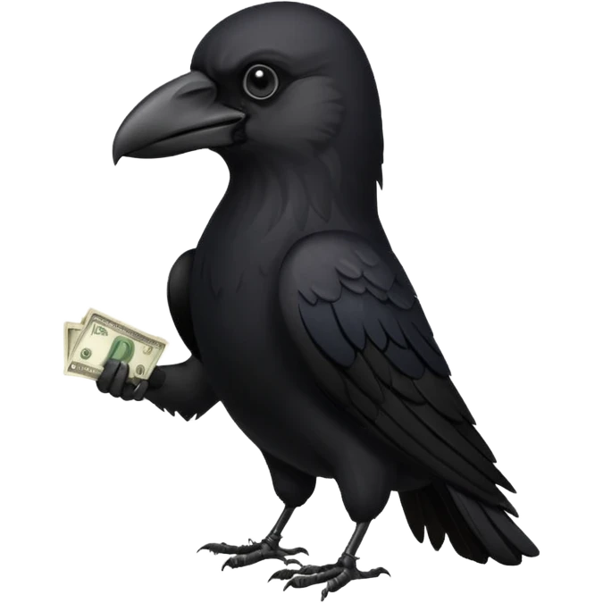 crow with cash  emoji
