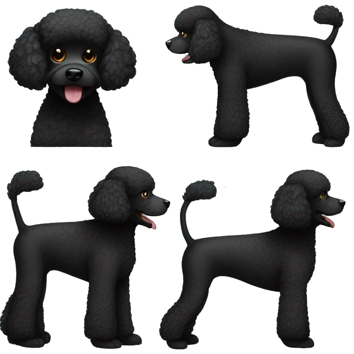 Bear like toy black poodle emoji