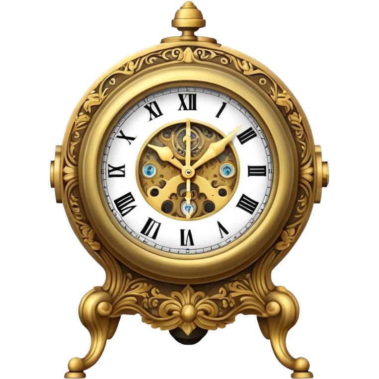 A clock with feet emoji