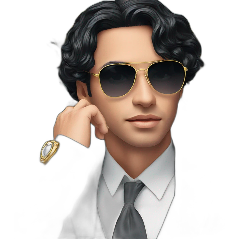 solo stylish boy in sunglasses emoji