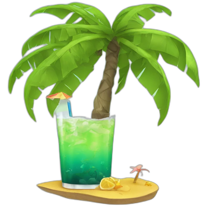Drink beach sea palmer tree emoji