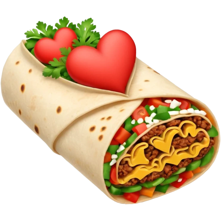 valentinethemed burrito emoji