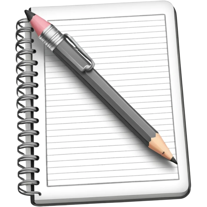 a pencil drawing in a notebook  emoji