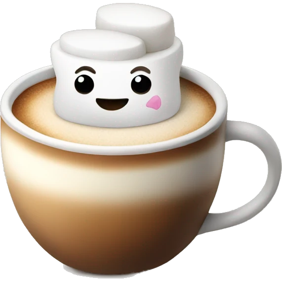 Cozy coffee with marshmallows  emoji