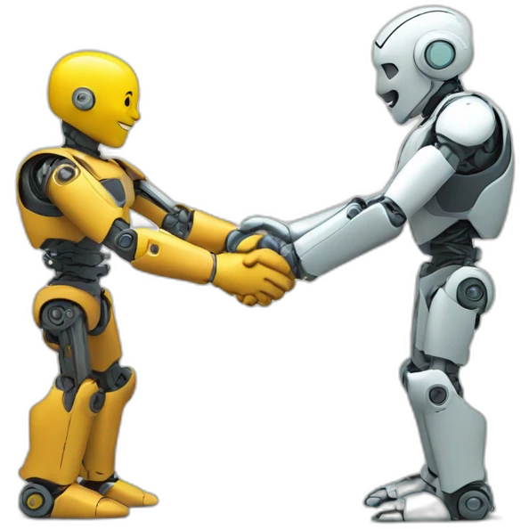 human and robot handshake emoji