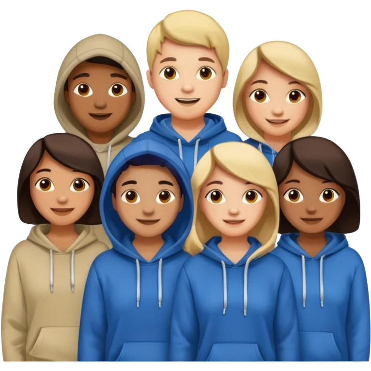 hoodied group emoji
