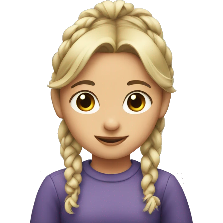 the back of a girl with pigtails emoji